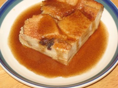 Bread Pudding with Cinnamon Sauce
